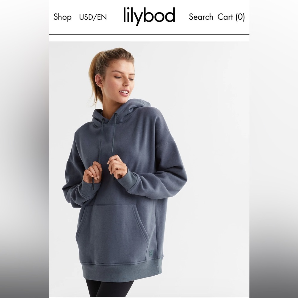 NWT Lilybod Lucy Hooded Sweater in Indigo (ALO for visibility only!!!)